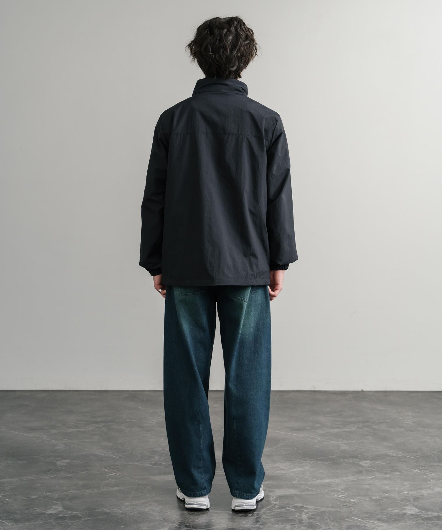 LOGOS ロゴス 撥水 裏タフタワンポイントロゴスタンドネックナイロン