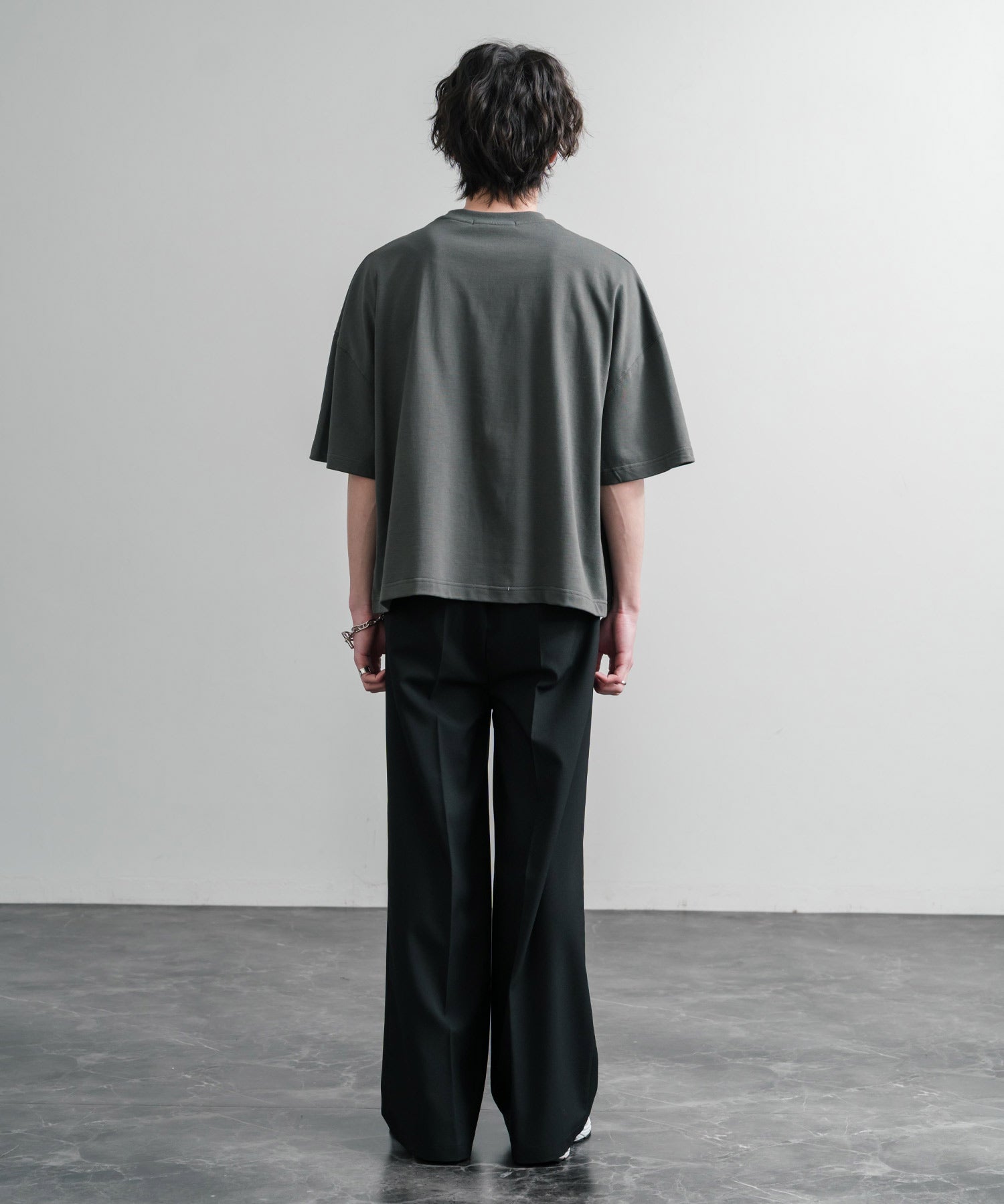 Upscape Audience 日本製/国産VORTEX 8オンスMVS天竺グラスポケット付きハーフスリーブクロップドTシャツ AUD6654 15873