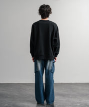 コットンタッチ裏起毛ドルマンスリーブクルーネックスウェットトレーナー 14982