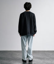 新色追加 Upscape Audience アップスケープオーディエンス 日本製 国産 ウールビックワッフルクルーネックニットソー AUD6570 14125