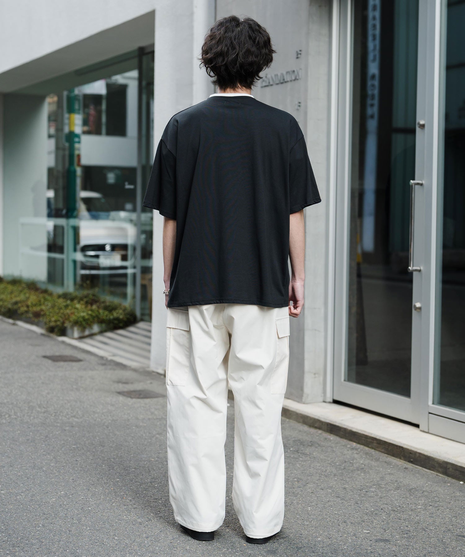 オーバーサイズ レイヤードヘンリーネック半袖Tシャツ 15552