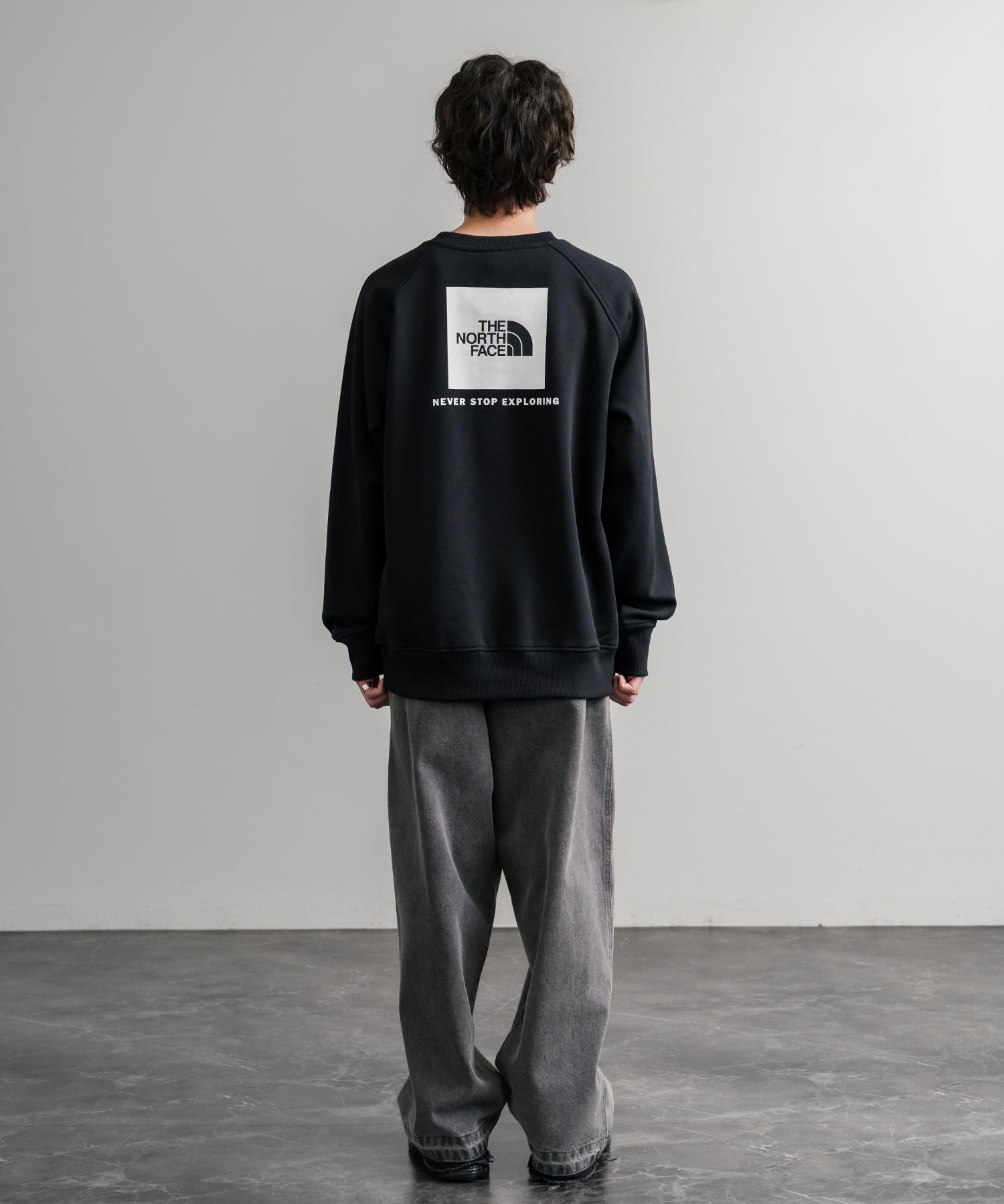 THE NORTH FACE ザ・ノースフェイス MEN S RAGLAN REDBOX CREW/バックプリントラグランクルーネック裏起毛トレーナー 15354