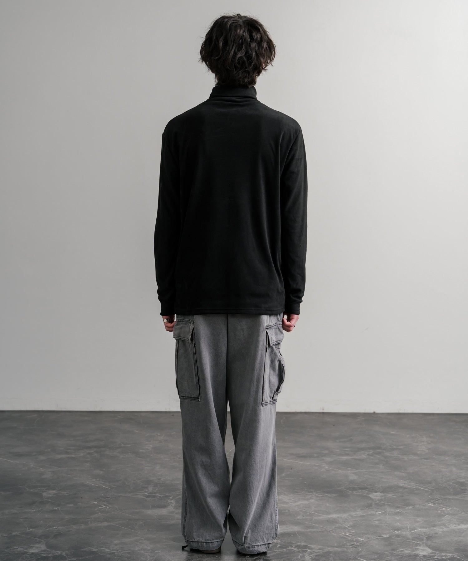 ストレッチフリースタートルネック長袖Tシャツ 14856