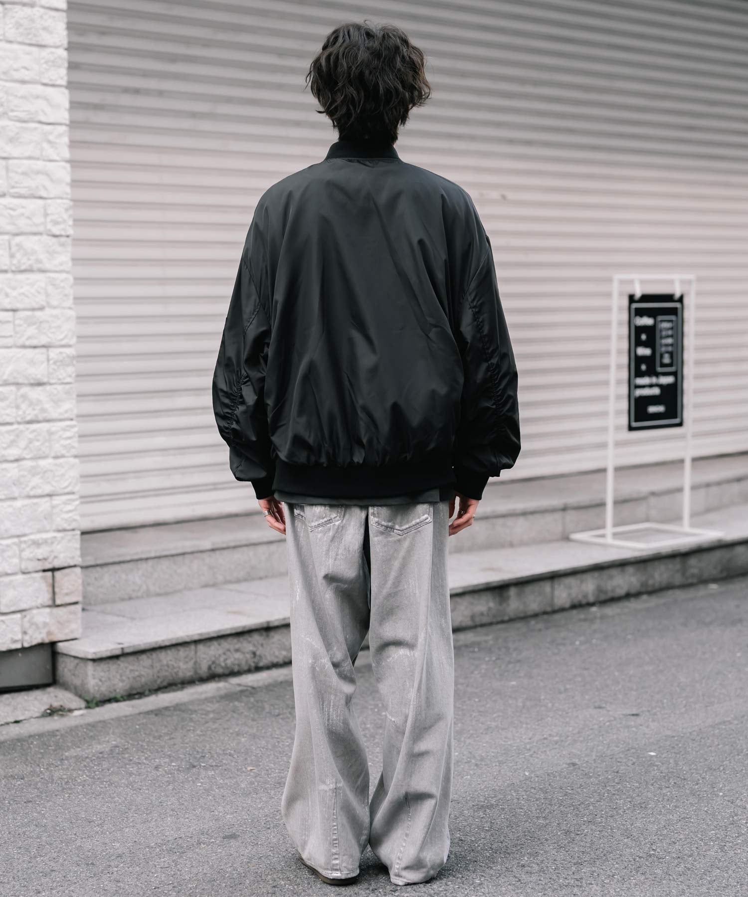 新色追加 ポリDEWSPO オーバーサイズMA-1フライトジャケット/撥水加工ミリタリーブルゾン 15293