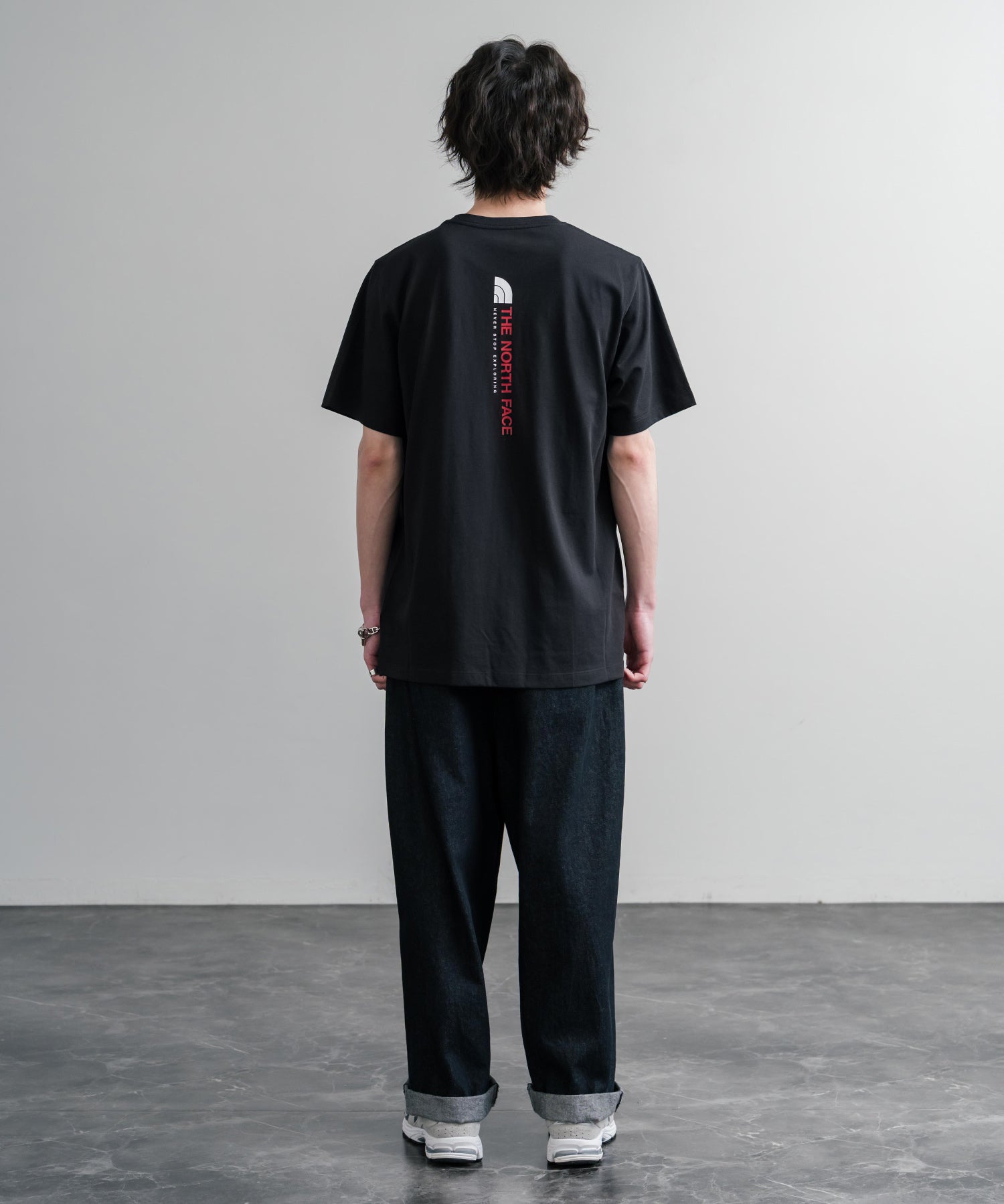 THE NORTH FACE ザ・ノースフェイス M VERTICAL REGULAR SHORT バックプリント半袖Tシャツ 15822