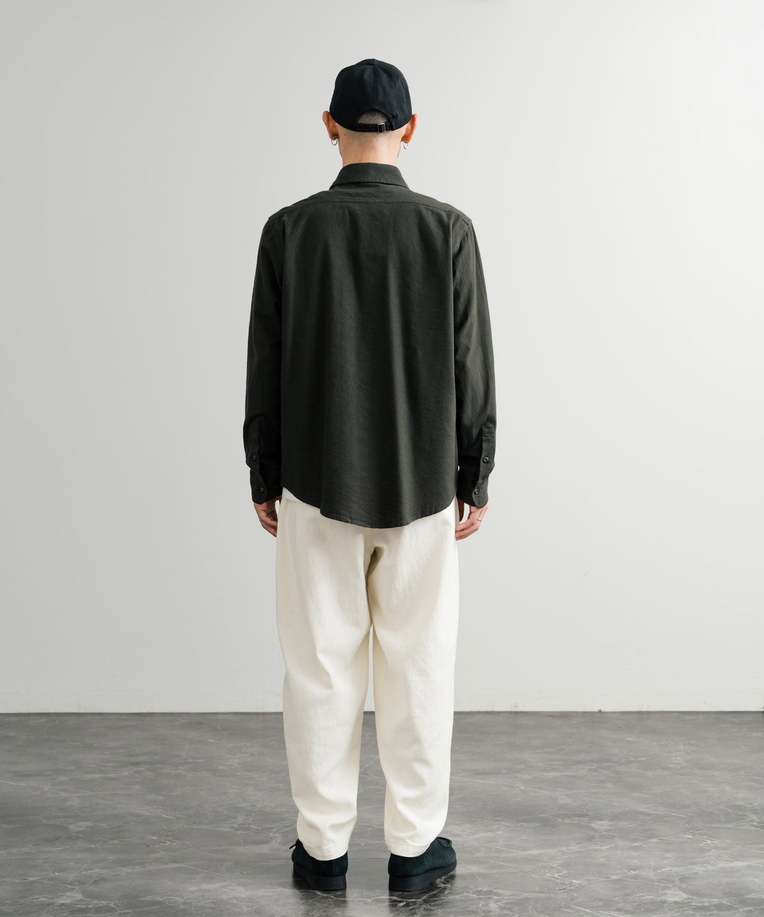 KRIFF MAYER クリフメイヤー ルーズシルエット コットンビエラ無地長袖シャツ 2516301 14780