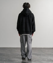 HUF ハフ CORSO HEAVYWEIGHT F/Z HOODIE オーバーサイズヘビーウェイトダブルジップボアフリースパーカー 15018