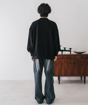 カットコーデュロイ・スエード長袖ヘンリーネックTシャツ/トレーナー 16152