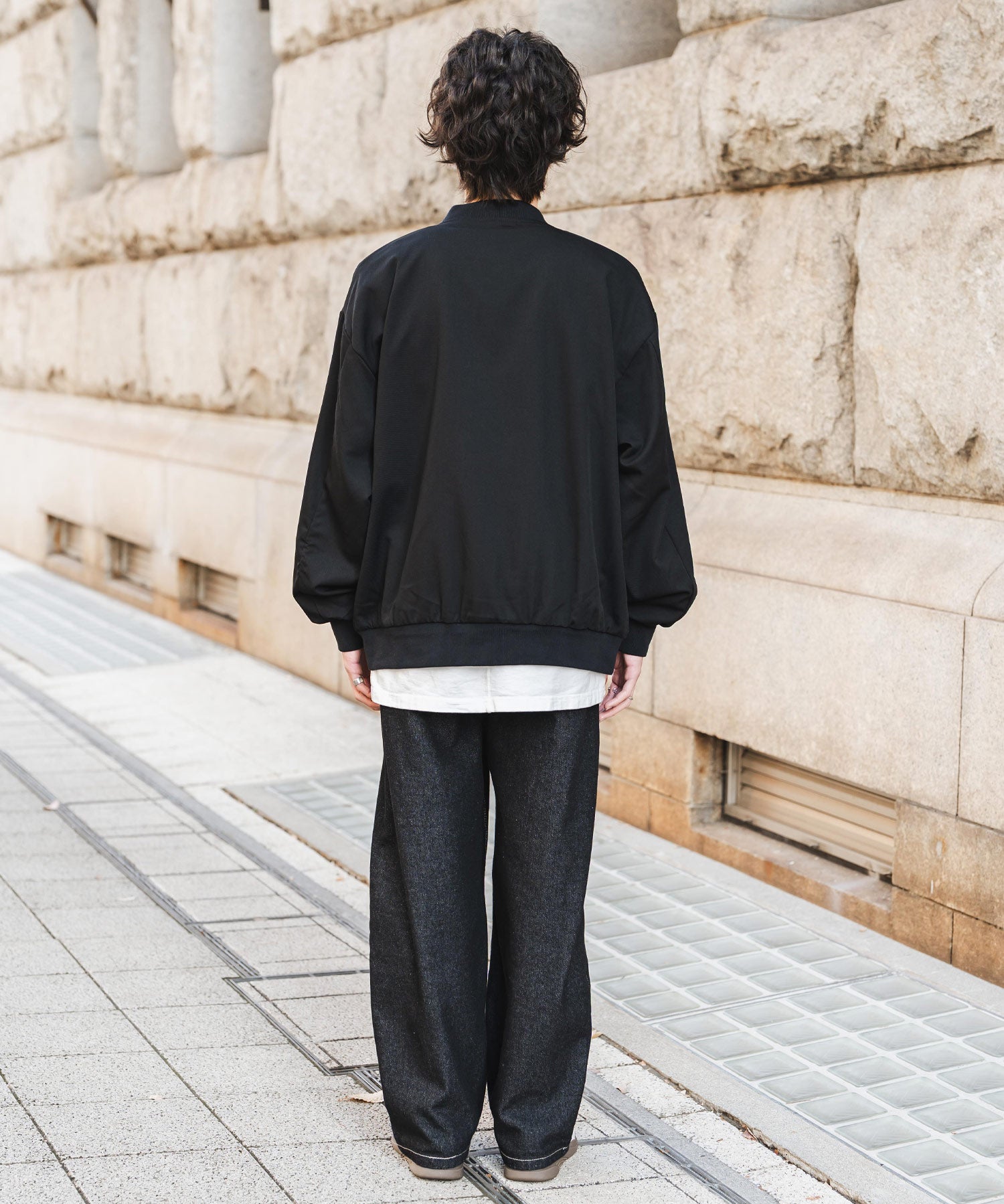 オーバーサイズ TRストレッチMA-1/ジップアップショートブルゾン 14119