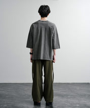 KRIFF MAYER クリフメイヤー オーバーサイズ ヘビーオンス天竺 ピグメント加工 フットボール七分袖Tシャツ 2435808