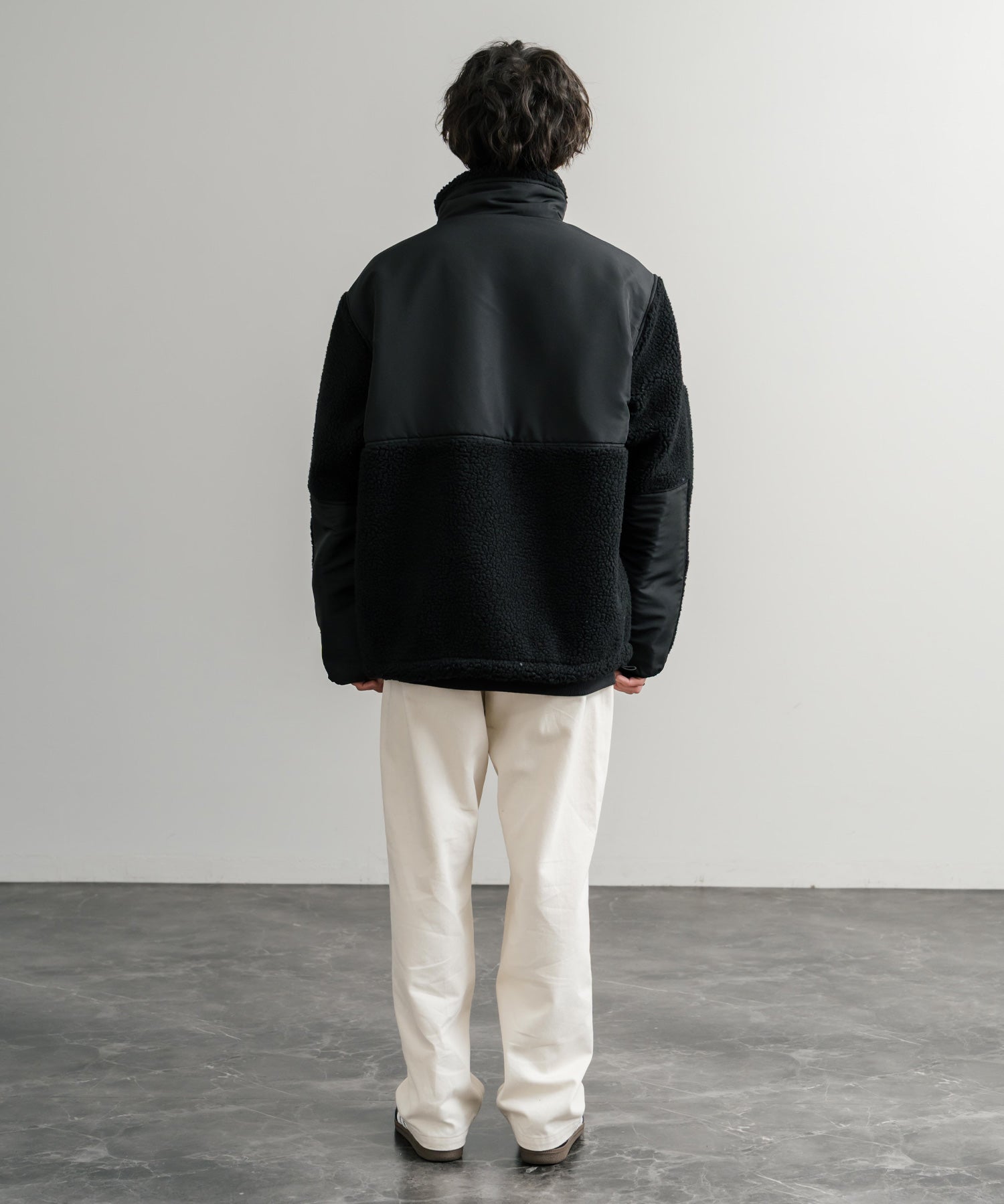 U.S. POLO ASSN. ユーエスポロアッスン BOA JACKET オーバーサイズワンポイントロゴ刺繍ボアジャケット 14865