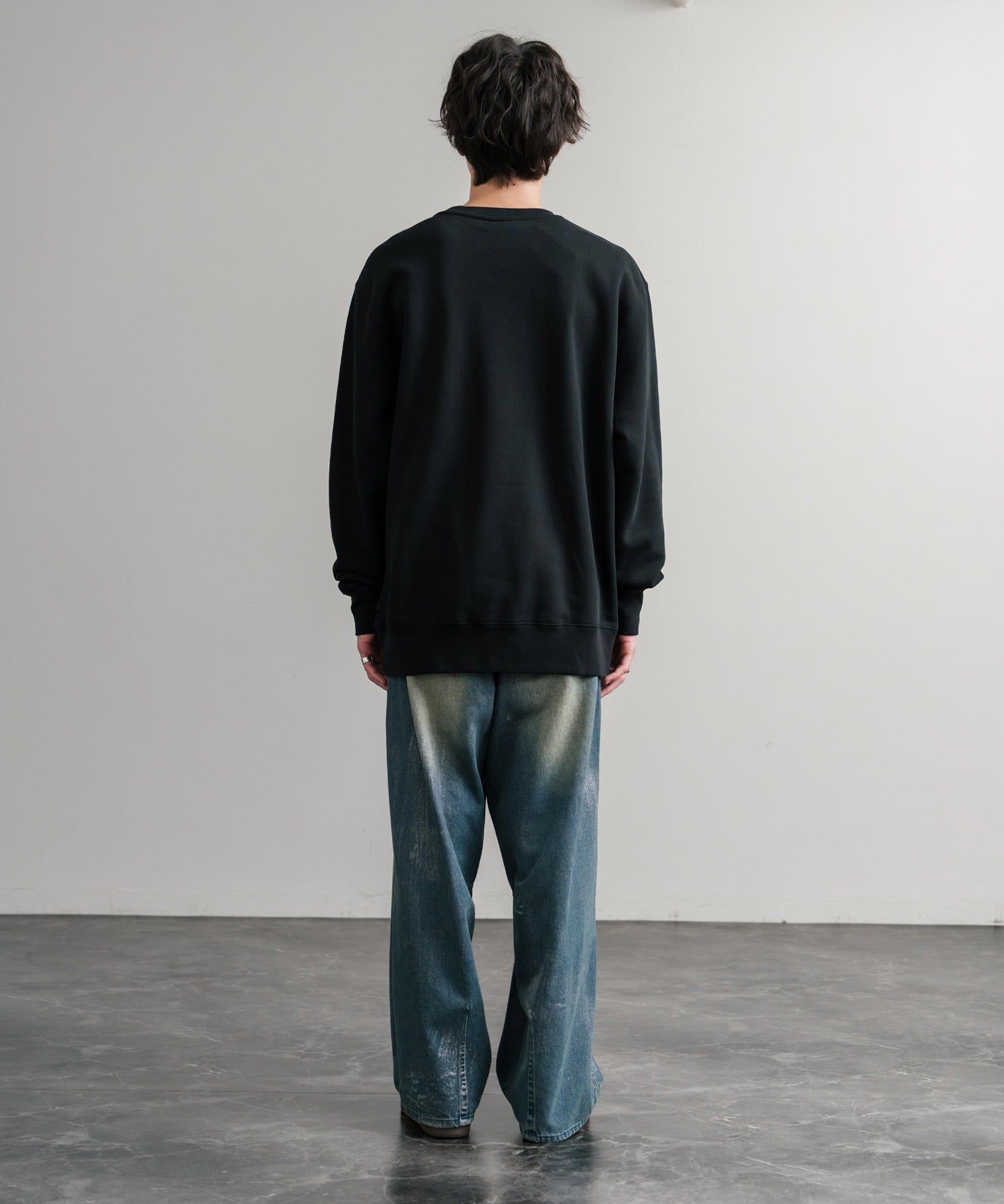 HUF ハフ ARCH APPLIQUE CREWNECK オーバーサイズ裏起毛アーチロゴアップリケ刺繍スウェットトレーナー 15059