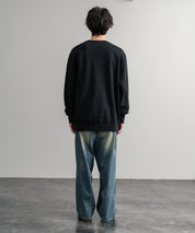 HUF ハフ ARCH APPLIQUE CREWNECK オーバーサイズ裏起毛アーチロゴアップリケ刺繍スウェットトレーナー 15059