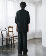 接触冷感 オーバーサイズVネックハイゲージ半袖サマーニットカーディガン 15472