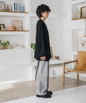 新色追加 接触冷感 UVカット 無地/アーガイル柄/チェック柄 オーバーサイズハイゲージVネックサマーニット長袖カーディガン 15471