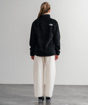 日本未展開モデル THE NORTH FACE ザ・ノースフェイス WHITE LABEL ホワイトレーベル COMFY ALPHA FLEECE ZIP UP ワンポイントロゴ刺繍ボアジャケット 15367