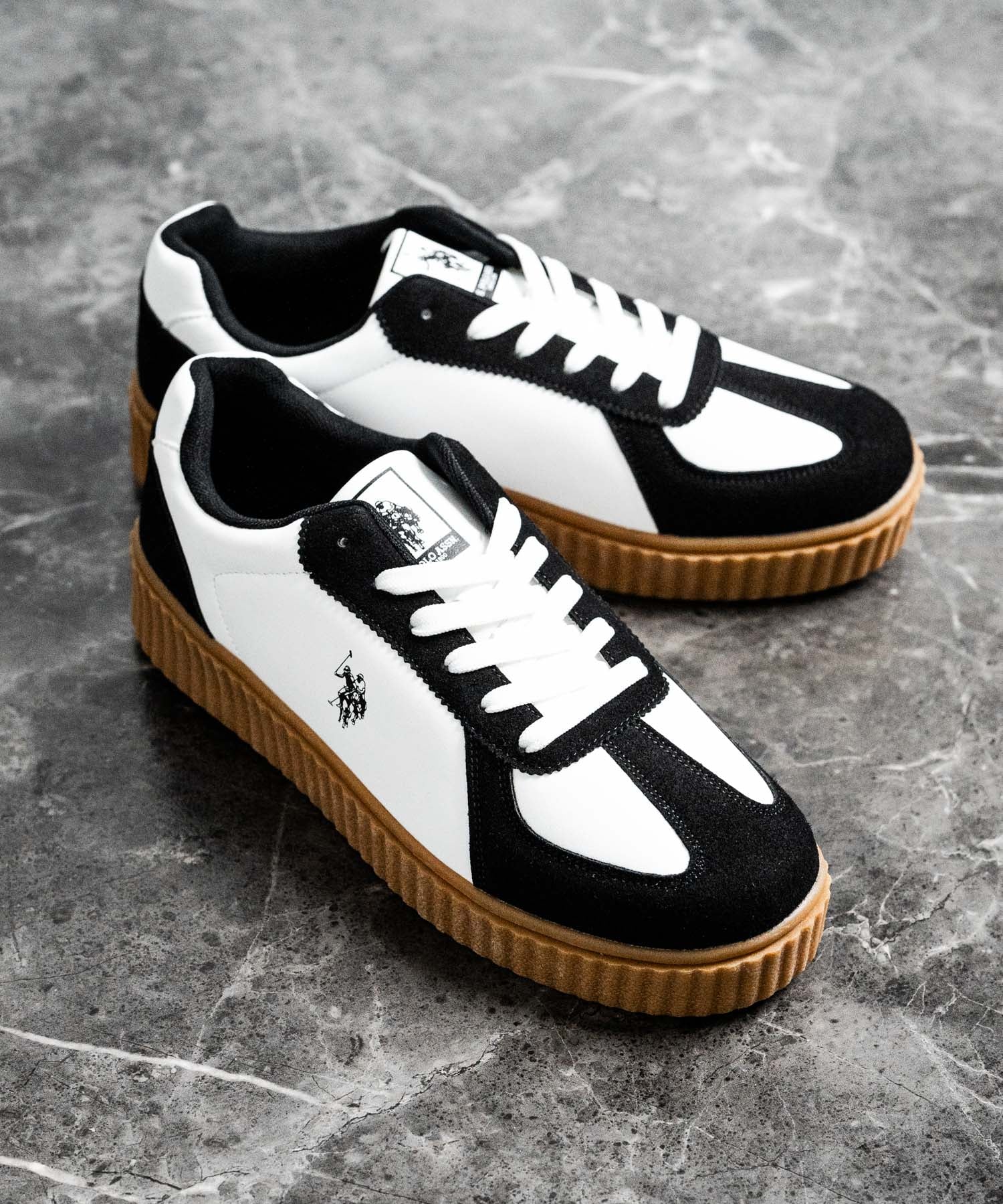 新色追加 U.S. POLO ASSN. ユーエスポロアッスン 厚底ボリュームソールコンビネーションレースアップスニーカー 14137