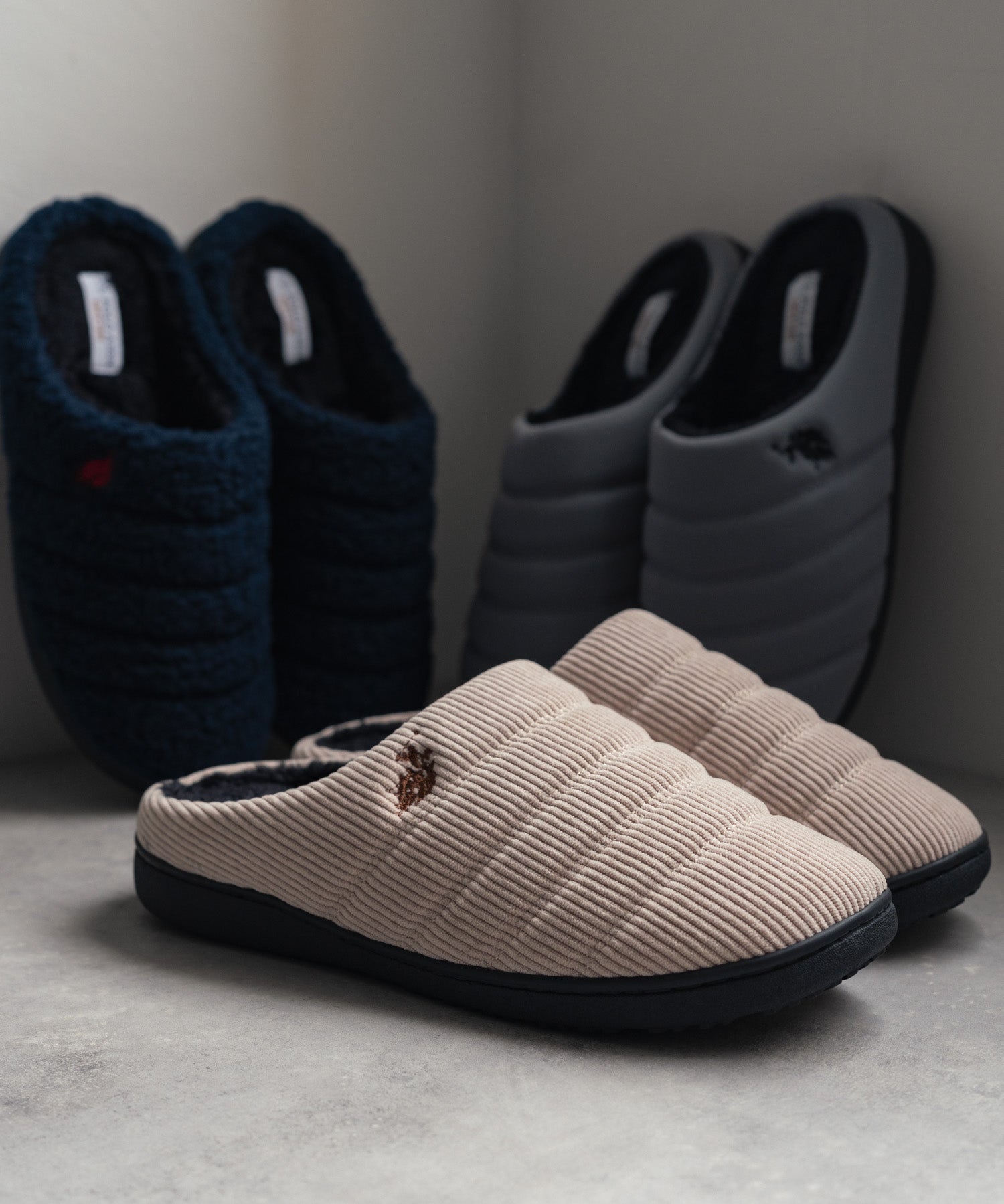 U.S. POLO ASSN. ユーエスポロアッスン 別注コラボ ワンポイントロゴ 無地/レオパード柄 ライニングボアモックシューズ 16102