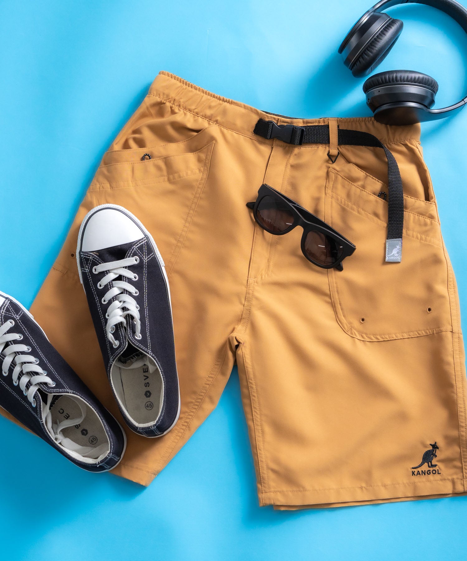 新色追加 KANGOL カンゴール 別注コラボ 接触冷感水陸両用クライミングショートパンツ ボードショーツ ハーフパンツ 14237