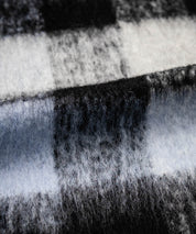 Upscape Audience アップスケープオーディエンス 日本製 国産 ECOLANAシャギーチェックスタンドオーバージャケット AUD7340 14898