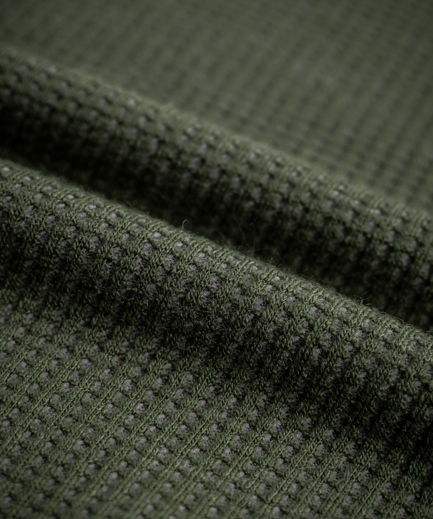 新色追加 Upscape Audience アップスケープオーディエンス 日本製 国産 ウールビックワッフルクルーネックニットソー AUD6570 14125