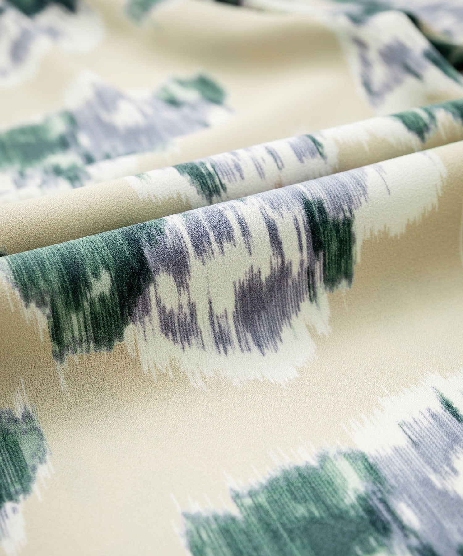 Upscape Audience アップスケープ オーディエンス 日本製 国産 オーバーサイズ 丹後ライトアムンゼン 梨地 カスリライクプリント半袖開襟シャツ AUD6607 14693