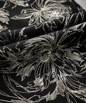 Upscape Audience アップスケープオーディエンス 日本製 国産 オーバーサイズ 丹後ライトアムンゼン 梨地 捺染マシンプリント半袖開襟シャツ AUD6608 14694