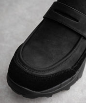 フェイクレザー/スエード厚底スニーカーローファー 15290