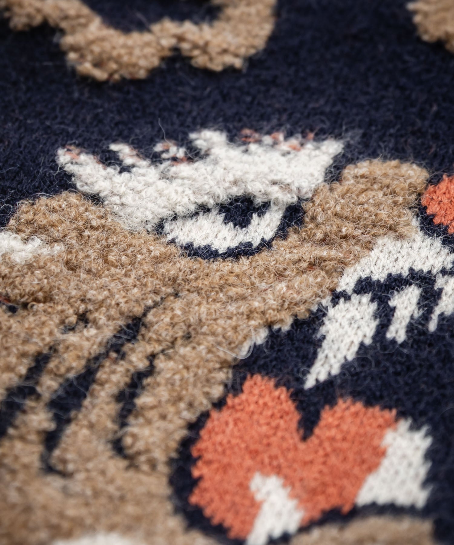 KRIFF MAYER クリフメイヤー オーバーサイズ龍虎刺繍もちのびV長袖ネックニットカーディガン 2623100 16539