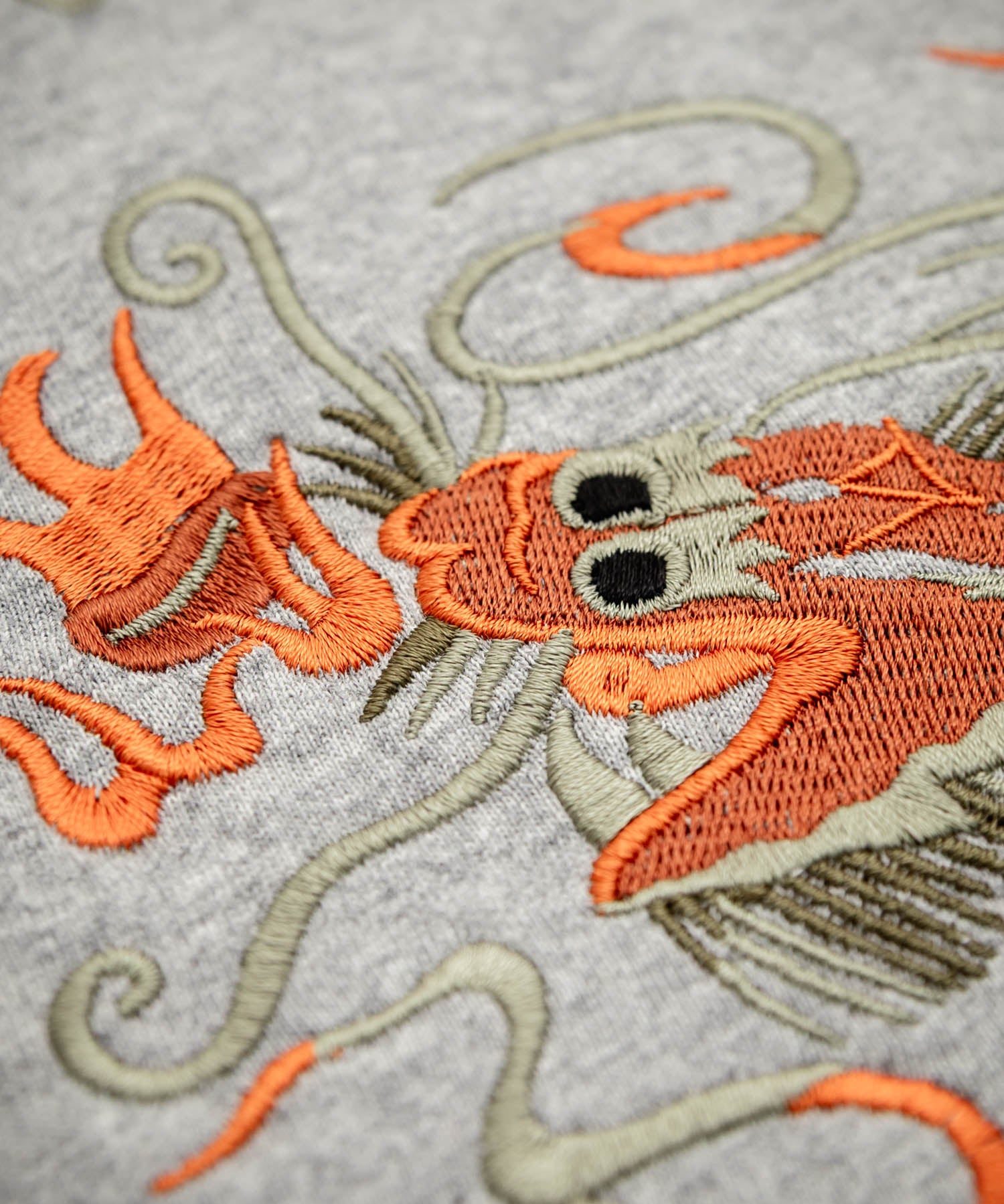 KRIFF MAYER クリフメイヤー スーベニア龍刺繍スカジャンTシャツ/リブラインラグランカットソー 2547202 15867
