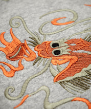 KRIFF MAYER クリフメイヤー スーベニア龍刺繍スカジャンTシャツ/リブラインラグランカットソー 2547202 15867