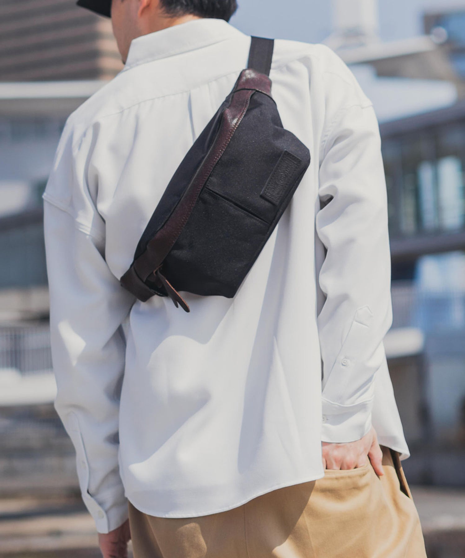 Butler Verner Sails バトラーバーナーセイルズ 日本製 国産コーデュラ本革付属ヒップバッグ JA-1225 6126