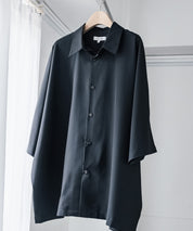 接触冷感 とろみビッグシルエットドルマン半袖シャツ 15365