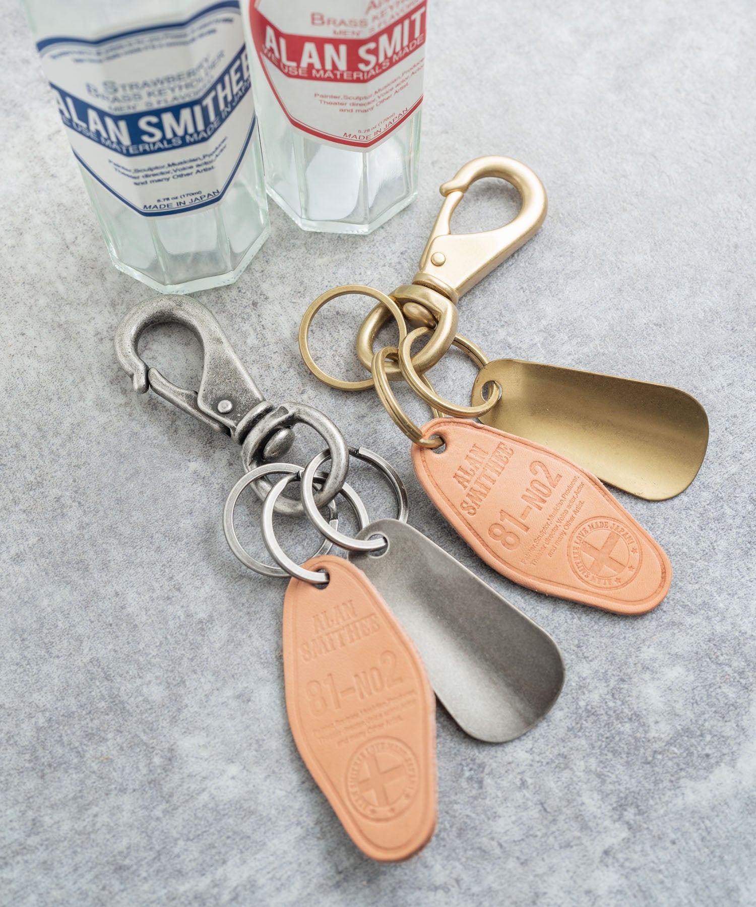 Alan Smithee アランスミシー 日本製 国産BRASS SHOEHORN KEY CHAIN シューホーンキーホルダー AW-1371 2208