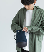 Butler Verner Sails バトラーバーナーセイルズ 日本製/国産 モールドレザー巾着スエードレザーショルダーバッグ JA-2685 11940