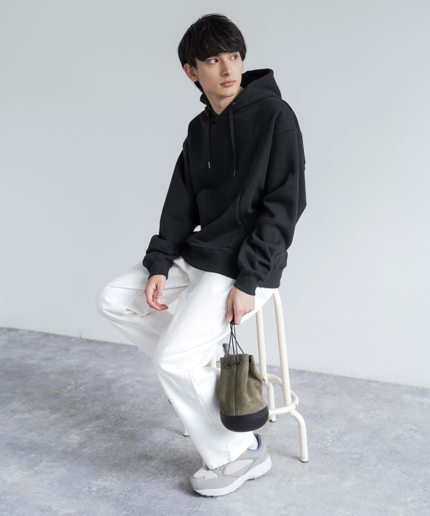 Butler Verner Sails バトラーバーナーセイルズ 日本製/国産 モールドレザー巾着スエードレザーショルダーバッグ JA-2685 11940