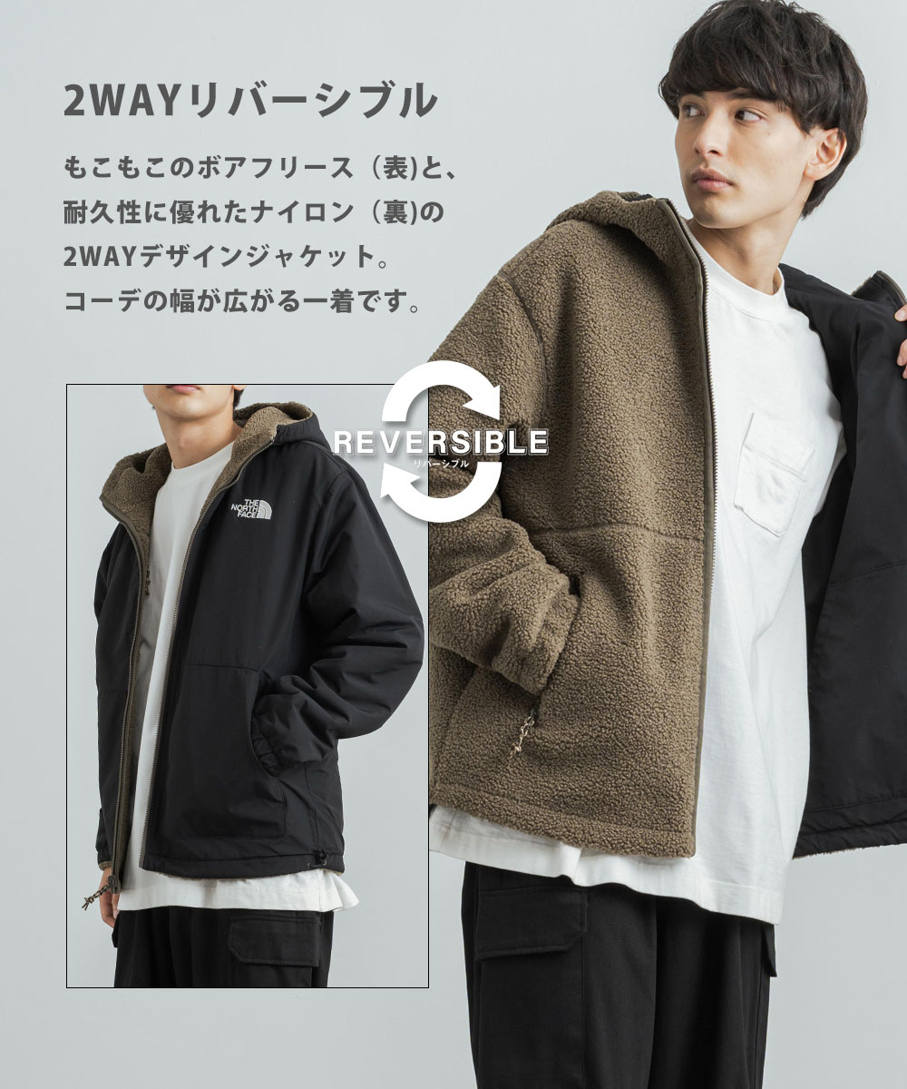 THE NORTH FACE/ザ・ノースフェイス】DIXIE RVS FLEECE HOODIE/DIXIEリバーシブルボアフリースジャケット /韓国/パーカー/メンズ/レディース/ショート/防寒/カジュアル/アウトドア/ユニセックス/ペア/2WAY/フーディー◇12217